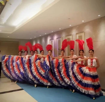 Karnavalas kostiumas Seksualus Atidarymo šokių suknelės prancūzijos Cancan šokių 360 sijonas etape suknelė