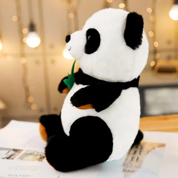 Karšto 1pc 30/40/50cm Animacinių filmų Panda su Bambuko Pliušiniai Žaislai Įdaryti Minkštas Gyvūnų Lėlės Vaikams Kūdikių Mergaičių Gražių Gimtadienio Dovana Žaislas