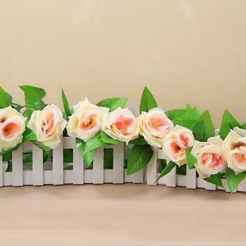 KARŠTO 8,2 pėdų Dirbtinių Rožių Šilko Gėlių Pintais Vynuogių Ivy Vestuvių Dekoravimas NAUJAS