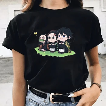 Karšto Japonų Anime Demon Slayer Marškinėliai Vyrams Kawaii Nezuko Kimetsu Nr. Yaiba Grafinis Tees Moterų Juokinga Tshirts Unisex Viršūnės
