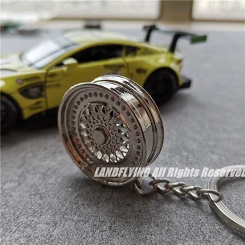 Karšto Pardavimas Automobilių Key chain Raktų žiedas 3D Miniatiūrų Ratlankio Dizainas Psichikos Lydinio Key chain Kūrybos Automobilių Lenktynių Dalys, Raktų Žiedas