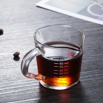 Karščiui atsparaus stiklo matavimo puodelis jigger espresso kavos Dukart burna oun
