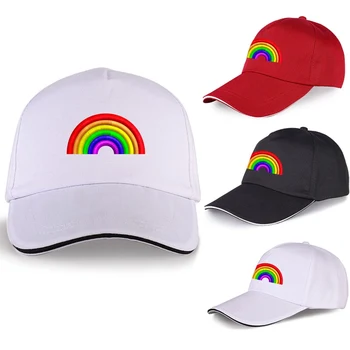 LGBT Pride Beisbolo kepuraitę Sunkvežimio vairuotojas Hat Vaivorykštė Širdies Snapback Cap