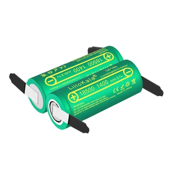 LiitoKala Lii-14A 18500 1400mAh 3.7 V įkrovimo baterija (akumuliatorius Recarregavel ličio jonų baterija LED žibintuvėlis+PASIDARYK pats Nikelio