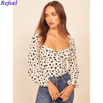 Linjiashop retro kvadratinių kaklo palaidinė moterims, balta leopard blusas mujer de moda 2019 nauja siunta derliaus vasarą marškinėliai