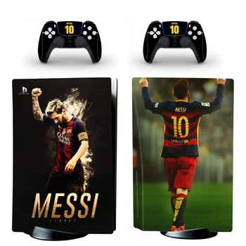 Lionelis Messi PS5 Disko Odos Lipdukas Playstation 5 Konsolės Ir 2 Kontroleriai Vinilo Decal Apsauginis Disko Odos