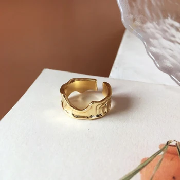 Madinga Aukso Spalva Nereguliarus Žiedai, Moterų, Vyrų Mylėtojas Pora Žiedus Draugystės Dalyvavimas Vestuvių Atidaryti Žiedai, Papuošalai 2021