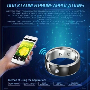 Mados Vyrų Žiedas Naują Technologiją NFC Smart Finger Skaitmeninis Žiedas, skirtas 
