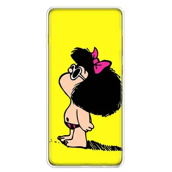 Mafalda Telefono dėklas Samsung Galaxy A6 7 8 9 10 20 30 40 50 70 80 51 71 91 01 21 S E M30S 2018 Plus (5G) Padengti Coque