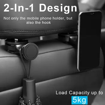 Magnetinio Automobilinis Telefono Laikiklis, Kablys Atgal Sėdynės Pagalvėlės Universalus iPhone