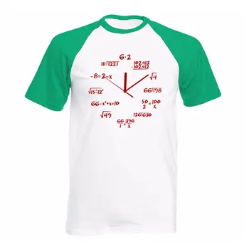 Matematikos laikrodis spausdinti juokinga vyrų marškinėliai atsitiktinis medvilnės, trumpomis rankovėmis o-kaklo vyrų marškinėlius atvėsti vasaros t-shirt mens tee marškinėliai EU Dydis