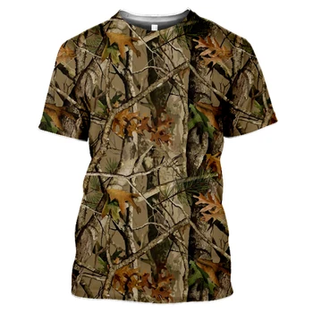 Medžių Medžioklės Iš Miško 3D Print T shirt Atsitiktinis Juokinga Vyrai Tee Marškinėliai Vasarą, O Moterys-kaklas Trumpas Rankovėmis Unisex Streetwear