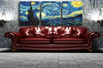 Meistrų Žvaigždėtą Naktį Vincent Van Gogh spaudinių reputacija naftos tapyba ant drobės, sienos meno nuotrauką kambarį nuotrauką T/1111 -