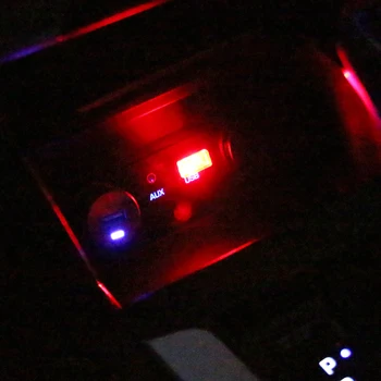 Mini LED Automobilių Šviesos Interjero USB Atmosfera Šviesos Dekoro Lempa Peugeot 208 3008 5008 408 2008 308 508 306 407 807 Partneris