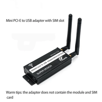 Mini PCI-E ir PCI-Express Mini USB Adapteris su SIM Kortelės Lizdas WWAN/LTE/Gsm/Hspa/GPS 3G/4G Belaidžio Mini Pci-e Card