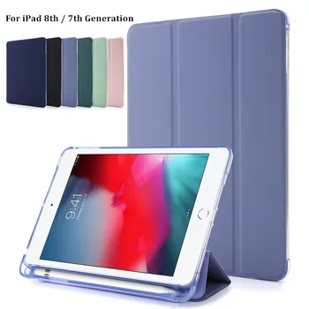 Minkštas UV Silicio Smart Cover iPad 10 2 Atvejis su Pieštukas Turėtojas Padengti Funda iPad 10.2. 2019 m. 2020 m. 8 8 7 Genation Atveju