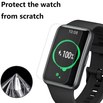 Minkštos TPU Aišku, Apsauginė Plėvelė Huawei Žiūrėti Fit /Garbės Smart Watch ES Full Screen Protector Cover Smartwatch Priedai