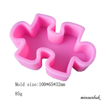 Minsunbak 3D Puzzle Rankų darbo Muilas Silikono Formos Kūrimo Bloką 