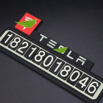 Model3 Automobilių Laikiną Automobilių Statymo Kortelę Tesla Model 3 2021 Priedai 11 Skaitmenų Telefono Numerį, Kortelės Plokštė Tesla Model Y Modelis 3