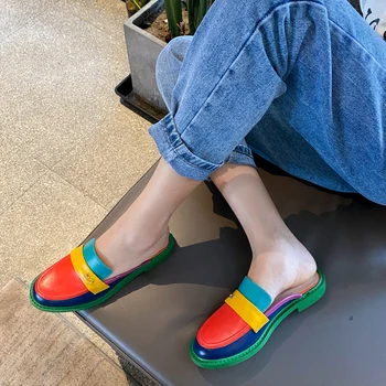 Moterų sandalai oksfordo bateliai moteris natūralios odos butas batai gladiatorių oxfords vasaros sandalai moterims, šlepetės 2020 m.