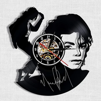 Muzikos Karalius Michael Jackson Vinilo Laikrodžiai Derliaus Vinilo Įrašas Sieninis Laikrodis Modernaus Dizaino Sieninis Žiūrėti Namų Dekoro Dovanos Ventiliatorius reloj