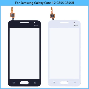 N G355 Touchscreen Samsung Galaxy Core 2 II SM-G355H G355H G355 G355M Jutiklinio Ekrano Skydelis Jutiklis skaitmeninis keitiklis Stiklo