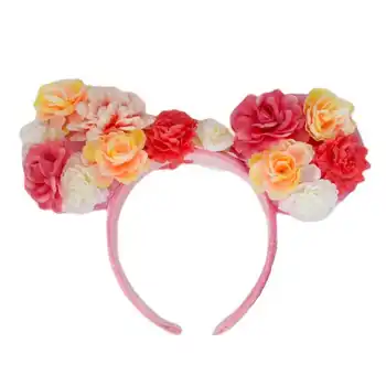 Nauja stiliaus rožių gėlių ausis lankelis didelis blizgančiais bowknot ausis, drabužiai, galvos apdangalai, cosplay pliušinis suaugusiųjų ir vaikų galvos apdangalai, dovanos