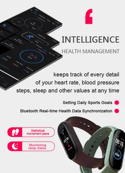 Naujas 2021 Vyrai Moterys M5 Smart Watch Širdies ritmas, Kraujo Spaudimas, Miego Stebėti Pedometer 