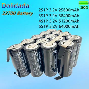 Naujas 32700 Battery3.2V25600/38400/51200/64000MAh įkrovimo LiFePO4 gali būti naudojama Baterija 
