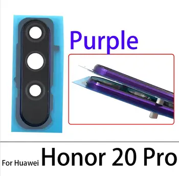 Naujas Galinio vaizdo Kameros Stiklo Objektyvo Dangtelis su Rėmo Laikiklį Pakeisti Dalį Huawei Honor 20 Pro