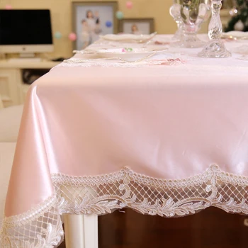Naujas grožio nėrinių Vieta, staltiesės, stalo audinio kilimėlis padengti Europoje rožinė princesė vakarienės stalo, mat vestuvės, romantiškas Dec FG792