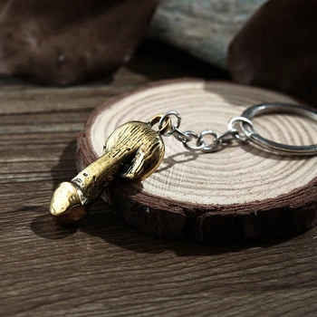 Naujas mados Sidabro padengtą vyrų lytinių organų key chain vestuves apdailos dovana varpos žiedas raktams