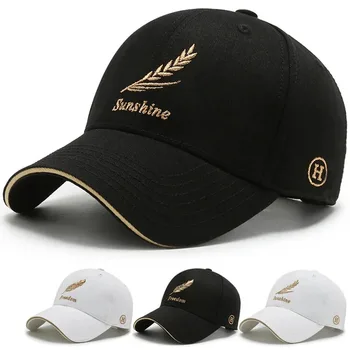 Naujas unisex pora skrybėlės mados aukštos kokybės beisbolo kepuraitę aukso gija laišką siuvinėjimo minkštas skrybėlę vyrams ir moterims saulės skrybėlę gorras