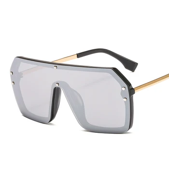 Negabaritinių taškus akiniai nuo saulės moterims, naujas 2019 retro kniedės vienas gabalas objektyvas vandenyno spalvos, saulės akiniai vyrų ponios UV400 gafas de sol