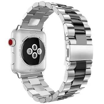 Nerūdijančio Plieno Dirželis Apple Watch band 44 mm 42mm 40mm 38mm metalo Nuorodą Apyrankę iwatch series 5 4 3 2 1 38 42 40 44mm