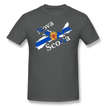 Nova Scotia Vėliavos Žemėlapį, NS, Kanados Vyrų Pagrindinio trumpomis Rankovėmis T-Shirt Naujovė Grafinis R282 Viršuje tee Dydis Eur