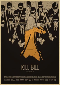 Nužudyti Bilą Klasikinis Retro Filmas Kraftpopieris Plakatas Baras, Kavinė Kambarį Valgomasis Quentin Tarantino Pirkti 3 Gauti 4