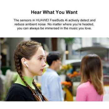 Pasaulinė Versija Huawei Freebuds 4i Belaidžių Ausinių Dinaminio Bloko ANC Aktyviojo Triukšmo šalinimo Belaidžio 
