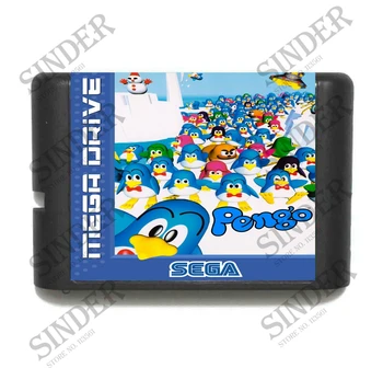 Pengo 16 bitų MD Žaidimo Kortelės Sega Mega Drive Genesis