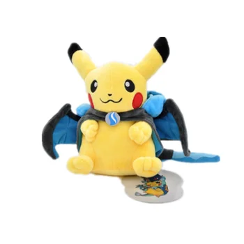 Pokemon 22cm Pliušinis Žaislas Skrybėlę Lėlės cosplay Pocket Monstras Pikachu Žaidimas Geltona Veiksmų Skaičius, Modelis Anime Žaislas Vaikams Dovanų