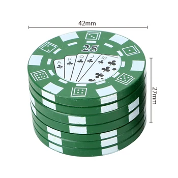 Pokerio Žetonų Stiliaus 3-sluoksnis, Prieskonių Piktžolių Pjovimo Tabako Šlifuoklis Cigarečių Priedai Įtaisą Žolė Cutter Rūkymas Vamzdžio Priedai