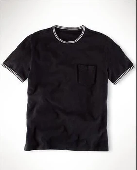 Ponis T-shirt aukštos kokybės medvilnės trumpas rankovėmis apvalios kaklo kišenėje išsiuvinėti keturių spalvų palaidinė