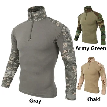 Prekės Karinė Maskuotė Marškinėliai Vyrams Multicam Vienodas Taktinis Long Sleeve T-Shirt Airsoft Dažasvydis Drabužius Armijos Kovos Marškinėliai