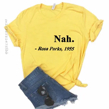 Premium moteriški O Kaklo Moterų Mielas Juokingi Marškinėliai Paauglių mergaičių Uždaryti Roza Parks 1955 Juoda Grafinis TeeFemale