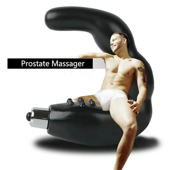 Prostatos Masažas Analinio Sekso Žaislus Taškas C G-spot Masturbators atsparus Vandeniui Silikonas Stick Vibratorius Vyrų Gėjų Suaugusiems
