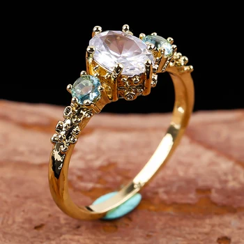 Puikūs Vestuviniai Žiedai Moterims Klasikiniai kalnų krištolas Romantiškas Sužadėtuves Jubiliejus-Geriausia Dovana Piršto Žiedą, Moteriški Papuošalai,