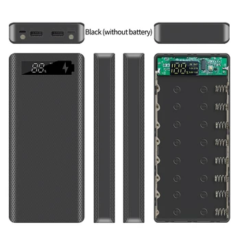 Rainwayer 5V USB Dual 8*18650 Galia Banko C Tipo USB Baterija Lauke Mobiliojo Telefono Įkroviklį 