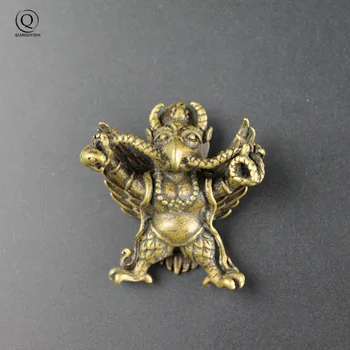 Retro Brass Nepalo Aukso Sparnuotas Dapeng Paukščių Pakabukas Automobilio Pultelio Dievas Erelis Bodhisatvos Figūrėlės Key Chain Kabantys Papuošalai