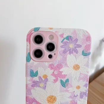 Retro saldus mergaičių romantiška sakura Gėlių meno Telefono dėklas Skirtas iPhone 11 12 Pro Max Xr Xs Max 7 8 Plus X 7Plus atveju Mielas Minkštas Viršelis