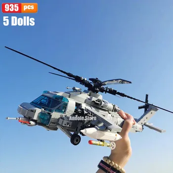 SEMBO Blokuoti Sraigtasparniai Kovotojas Blokai Karinės Miestas Z-20 Naudingumas Lėktuvo Armijos Pilotas Pav Plokštumos Plytos Vaikų Žaislas